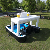 Bar aquatique gonflable portable en PVC, 15ft-8ft, prix usine, durable et orienté divertissement