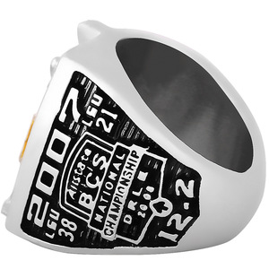 Anillo de Campeonato de Fútbol Americano Universitario de los LSU Tigers de la Universidad Estatal de Louisiana <span class=keywords><strong>2007</strong></span>, Chapado en Aleación con Cristales, Joyería de Moda al por Mayor - Product Image 3