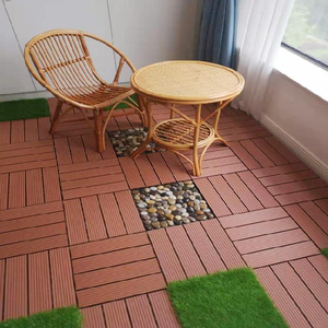 Dalles <span class=keywords><strong>de</strong></span> terrasse en WPC écologiques, revêtement <span class=keywords><strong>de</strong></span> sol extérieur en composite imitation bois <span class=keywords><strong>de</strong></span> teck pour jardin, terrasse, <span class=keywords><strong>piscine</strong></span> - Product Image 3