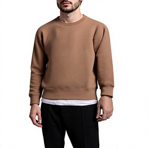 Men's Crew Neck Cotton <b>Fleece</b> <b>Sweatshirt</b> with Custom Front Logo Colorblock Pattern Streetwear Style-OEM Supplier - Product Image 4