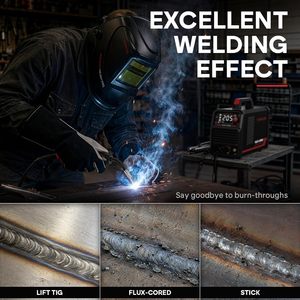 Machine à souder Yeswelder Flux-135Pro 135A MIG 110V sans gaz, fil fourré, TIG 3 en 1 avec affichage numérique - Product Image 5