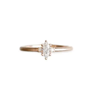 Bague de fiançailles en or véritable 14k, bijou fin, bague Moissanite, Vvs Gra, 0,5 ct, pour hommes et femmes