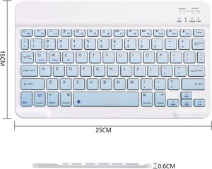 10 pollici ABS <span class=keywords><strong>Mini</strong></span> tastiera <span class=keywords><strong>Bluetooth</strong></span> senza fili a forbice per iPad 10.2/10.5 Samsung Galaxy Tab - Product Image 4