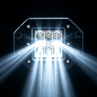 Projecteur de travail LED en aluminium moulé sous pression 3,3 pouces 18W 6000K, modes de montage multiples, IP68 12-48V 1200lm, lampe auxiliaire de conduite tout-terrain pour voiture