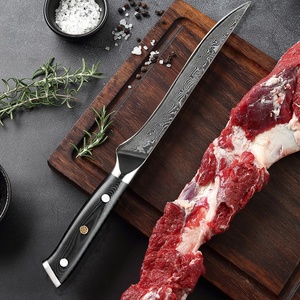 Couteau de cuisine japonais en acier inoxydable VG10, couteau de <span class=keywords><strong>boucher</strong></span> pour dinde et bœuf, manche noir G10, couteau à <span class=keywords><strong>d</strong></span>ésosser et à fileter de 6 pouces - Product Image 4