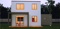 Villa Préfabriquée en Ciment de Luxe Entièrement Équipée, Maison Modulaire Moderne Prête à Habiter