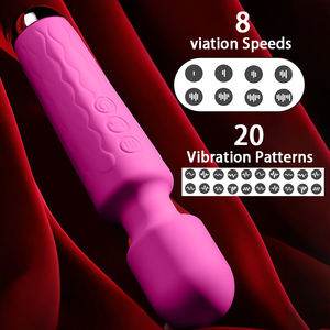 Silicone figa <span class=keywords><strong>Vagina</strong></span> clitoride capezzolo collo posteriore massaggio completo del corpo bastone vibrante bacchetta ricaricabile vibratore giocattoli del sesso - Product Image 3