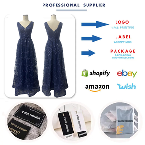 TW00131 Luxus Abendkleider Ärmelloses V-Ausschnitt Mesh Pailletten stickerei Voll futter A-Linie Langes Party kleid für Frauen Abendkleid - Product Image 3