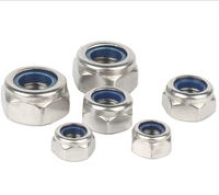 Écrou hexagonal anti-vol en acier inoxydable galvanisé DIN 985 Écrous hexagonaux à insertion en nylon