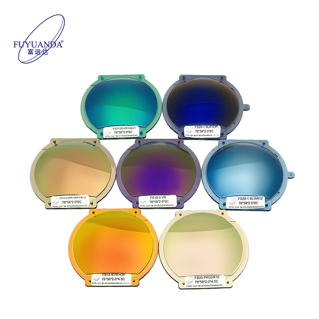 Fashionable Colored PC Polycarbonate Polarized Sunglass Lenses with 99.9% UV Protection Blue Mirror Coating
