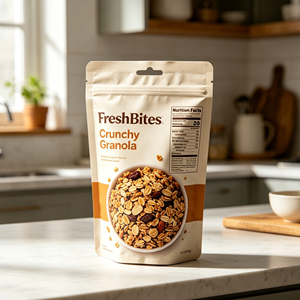 Bolsa de Embalaje de Alimentos con Cierre Reutilizable y Orificio Euro para Granola, Cereales y Frutas Secas, Venta al Por Mayor - Product Image 3