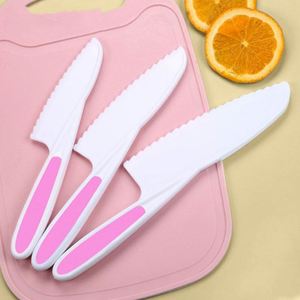 Children's Safe Cooking Chef Kid Nylon <b>Knives</b> Plastic Kitchen <b>Knife</b> Set Children's Fruit <b>Knife</b> Suit - Product Image 3
