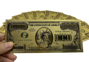 Pas de monnaie monnaie plastique usd millions de dollars billets plaqués feuille d'<span class=keywords><strong>or</strong></span> <span class=keywords><strong>en</strong></span> stock - Product Image 3