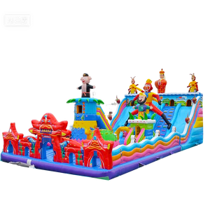 Château gonflable sur le thème de Voyage en Terre des Ondes, trampoline extérieur pour enfants, parc d'attractions extérieur, château gonflable carré - Product Image 3