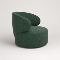 Fauteuil de détente moderne en tissu avec structure en bois pour petit appartement, hôtel, bureau, balcon, salon – Conception ergonomique