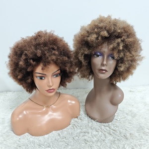 Letsfly Promotion $10 Cheap Wholesales Afro Full machine <b>Wigs</b> <b>Short</b> <b>Wigs</b> Natural Human Hair Yaki Kinky curly Cheap Price <b>Wigs</b> - Product Image 1