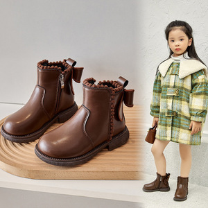 Zapatos para Niños, Otoño Invierno, Nuevas Botas de Invierno para Niños, Botas de Felpa para Niños, Botas de Tobillo Británicas a la Moda, Botas de Fiesta para Niños - Product Image 2