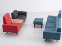 Conjunto de sofás de 1 + 1 + 3, muebles de oficina, estilo sofá con mesa, hechos en Bosen, fábrica de muebles de Dong, gran oferta