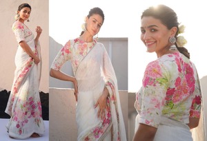 Sari de impresión Digital de seda blanca de calidad superior, nuevo diseño clásico, Ropa Étnica india tradicional para adultos, vestido - Product Image 2