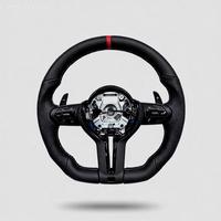 Volant de voiture en cuir de bonne qualité pour BMW E90 E91 E92 E93 E82 E88 E87 E70 E71 E80 E84 E81 E89, volant sport