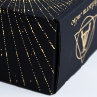 Boîte d'emballage noire de cadeau de vêtement de vêtement de papier de carton