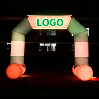 Arche publicitaire gonflable personnalisée pour l'extérieur avec éclairage LED, arche géante gonflable imperméable pour événements et promotion de marque