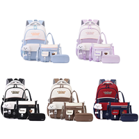 Sac à dos étudiant 3 pièces, ensemble de sacs d'école tendance et mignons pour filles, adolescents, et femmes