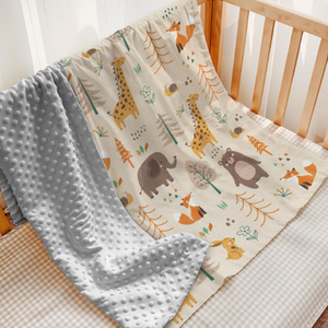 Couverture pour bébé en minky à pois personnalisée de haute qualité pour les nouveau-nés, couverture en polaire pour dormir - Product Image 2