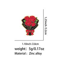 Broche en émail motif floral romantique, nouveau design, très tendance, mignonne, en métal, pour badge, Saint-Valentin