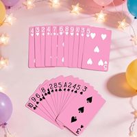 Vente en gros d'usine, cartes à jouer roses de luxe avec logo personnalisé, jeu de cartes roses durables, cartes de jeu sur le thème rose exquis