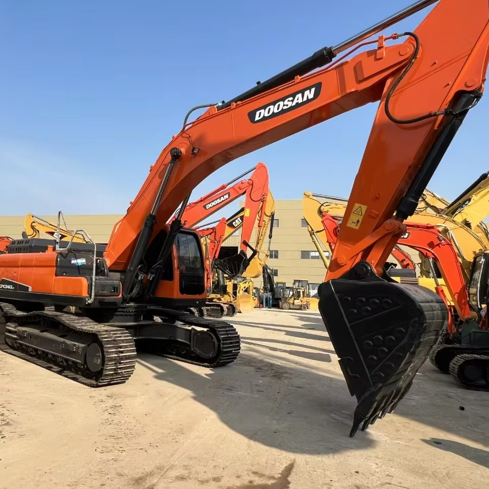 Doosan DX340LC гусеничный экскаватор большого размера б/у Строительная копальная техника опциональное приспособления