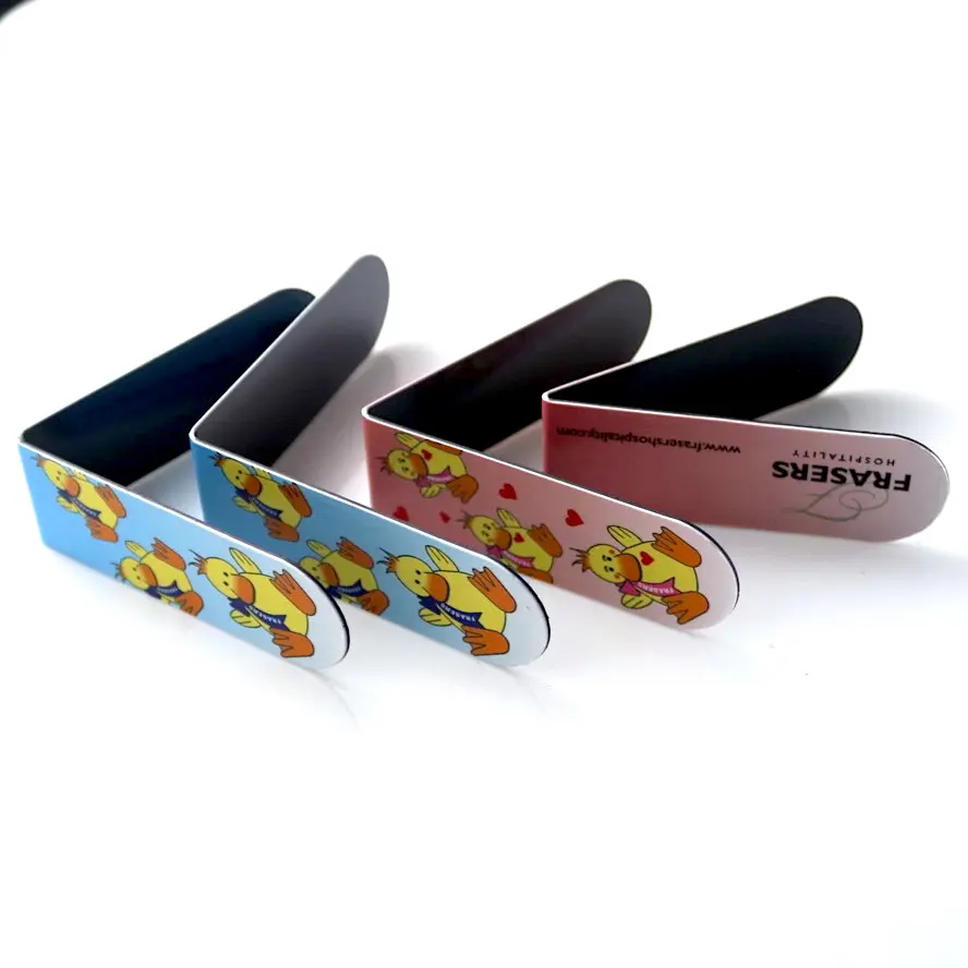 best selling cartoon cute child folding magnetic paper bookmarks set, full printed folded paper bookmark fridge magnet