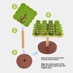 Animal Balance Tree Wooden Children's Educational <b>Toys</b> Stacking Music Desktop Practice Parent-Child Interactive Game for Kids - Product Image 4