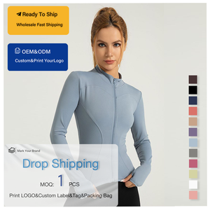Áo khoác yoga nữ dài tay liền mạch có lỗ cho ngón tay cái, thoáng khí, co giãn, thích hợp cho chạy bộ, đạp xe và các môn thể thao khác - Product Image 2