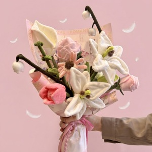 Juguetes de Peluche de Flores Realistas Hechos a Mano, Regalos Suaves para el Día de San Valentín, Muñecos de Peluche, Macetas de Flores de Dibujos Animados, Decoración para el Hogar y Escritorio - Product Image 4
