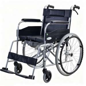Silla <span class=keywords><strong>de</strong></span> <span class=keywords><strong>Ruedas</strong></span> Manual Plegable con Freno <span class=keywords><strong>de</strong></span> Codo y Manillar Delantero <span class=keywords><strong>para</strong></span> Adultos con Discapacidad - Product Image 5