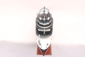 Modèle de bateau de sauvetage Abeille Bourbon en bois artisanal de qualité supérieure GIA NHIEN, navire de soutien offshore moderne à l'effigie d'un bateau de sauvetage - Product Image 4