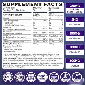 Gummies de sommeil bio véganes à marque privée OEM/ODM pour enfants, sans sucre, pour un sommeil profond et réparateur, avec mélatonine - Product Image 6