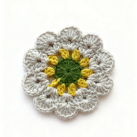 Sous-verres en coton à motifs floraux, sets de table en crochet faits main, résistants à la chaleur, sous-verres ronds pour la maison