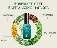 Arganmidas Huile essentielle de romarin bio Soin capillaire nourrissant Huile de romarin et de menthe Pour la croissance du cuir chevelu sensible