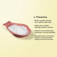 Poudre de L-théanine de qualité alimentaire 99% pure, soluble dans l'eau, prix de gros en vrac
