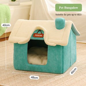 Venta al por mayor interior encantador diseño extraíble lavable casa para perros mascota suave tienda de campaña para dormir pequeña casa para perros y gatos - Product Image 1