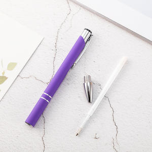 Stylo à bille en aluminium personnalisé pour hôtel, bureau, en métal et caoutchouc, avec logo sur mesure - Product Image 5