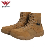 Bottes tactiques Yakeda, chaussures de randonnée décontractées en cuir à lacets, bottes de randonnée en cuir véritable pour hommes, bottes de combat pour le désert