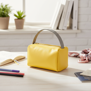 Bolsa de Cosméticos de Piel Sintética PU de Gran Capacidad, Colorida, con Asa Tejida, Organizador de Maquillaje para <span class=keywords><strong>Viajes</strong></span> Diarios, Marca Royal Fair - Product Image 2