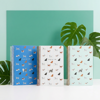 Cuaderno Espiral A4/A5S con Diseño de Perros en Momentos de Felicidad, 100 Hojas, Cubierta de Cuero Duro, Regalo para Oficina y Material Escolar, Diario