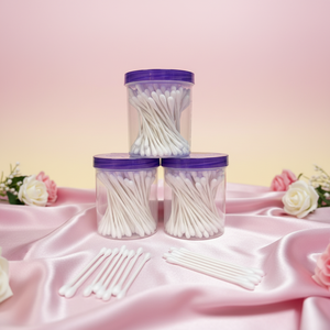 <span class=keywords><strong>Coton</strong></span>-tiges en papier de qualité supérieure, modèle EA15209, dans une boîte en <span class=keywords><strong>plastique</strong></span> ronde - 7,5 cm, double embout - Product Image 1