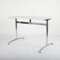 Ensemble de table et chaises de salle à manger moderne pour 4 personnes, en bois écologique et structure métallique, pour hôtel, café, salle à manger