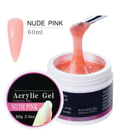 Gel UV d'extension d'ongles de style français 60 ml, extension rapide, gel de photothérapie à retirer par trempage pour manucure professionnelle