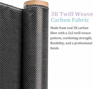 Tissu en fibre de carbone sergé 3K pour composites, compatible avec les équipements industriels/les produits sportifs - Product Image 2